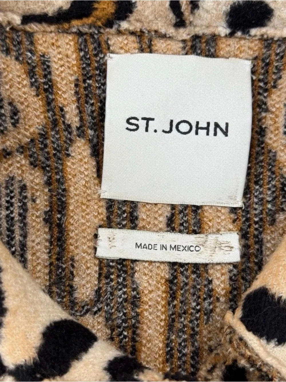 St. John leopard print jacket Size 12